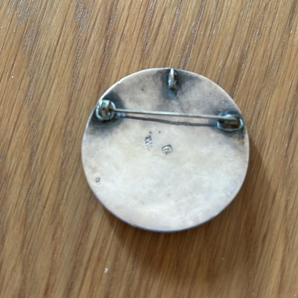 Vintage J Gomez Taxco Sterling Silver Aztec Calendar Brooch Pin Pendant 2.25" - Picture 2 of 3